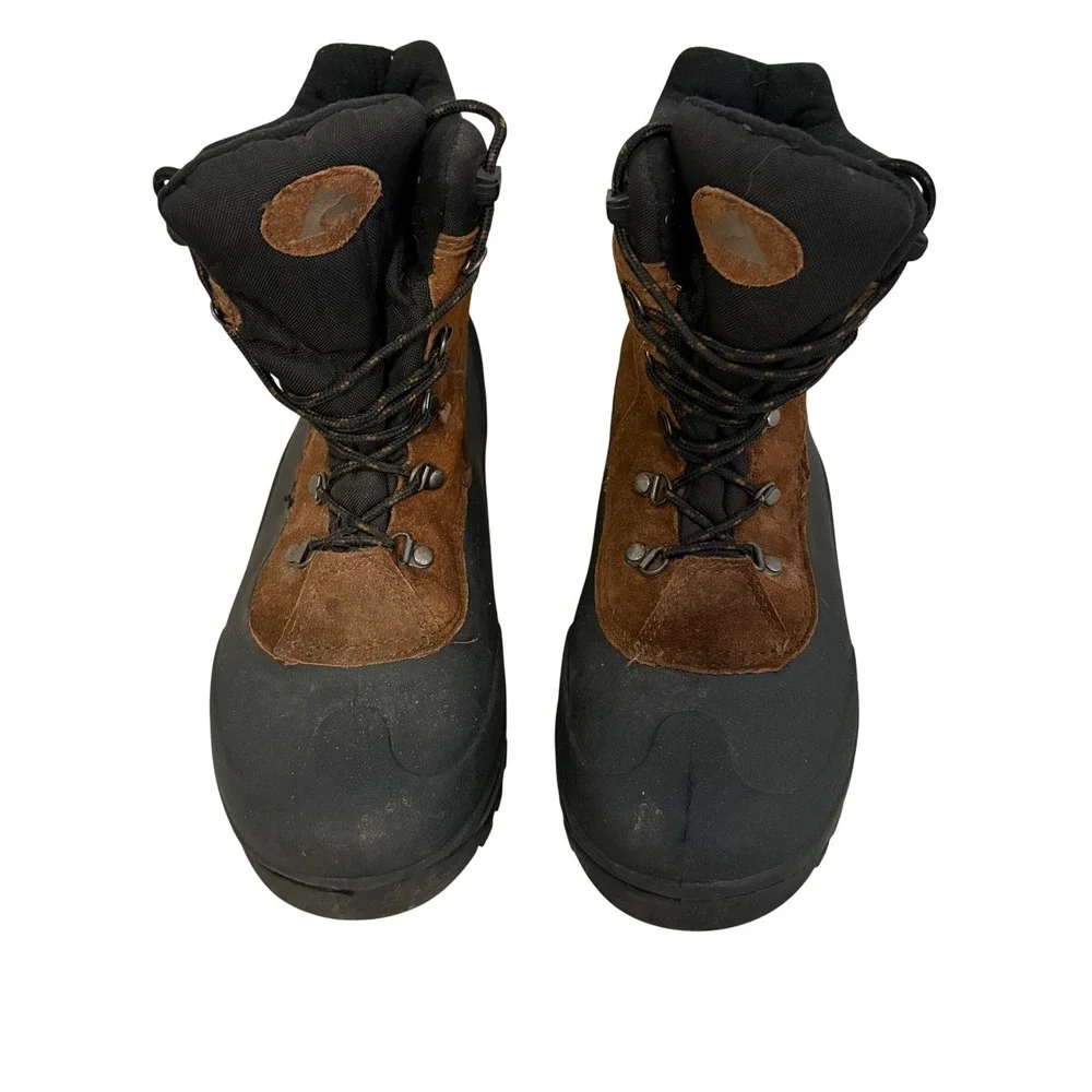 Ozark Trail Mens Brown Leather Rubber Winter Snow Boots MNOT4390502 Size 11